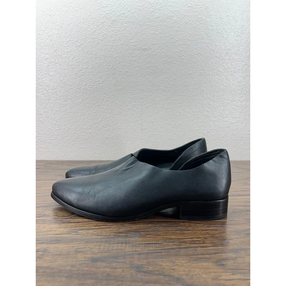 Marciante And Company Women's Size 8 The Marie Black Leather D'orsay Flats - Picture 3 of 8